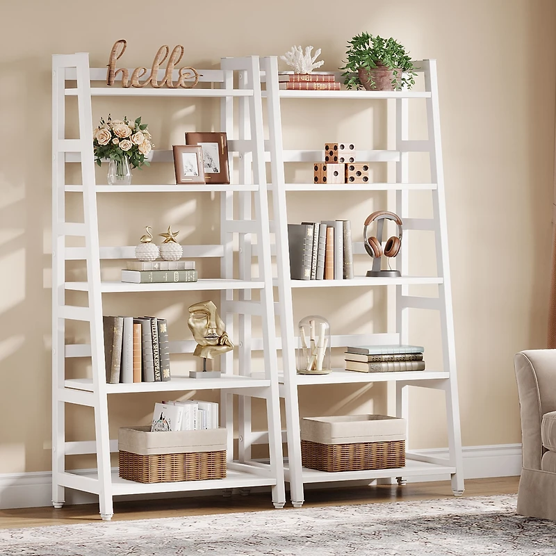 Tribesigns 5-Tier Bookshelf Modern Bookcase, 5 Shelf Ladder Shelf Book Storage Shelf Organizer for Living Room, Home Office