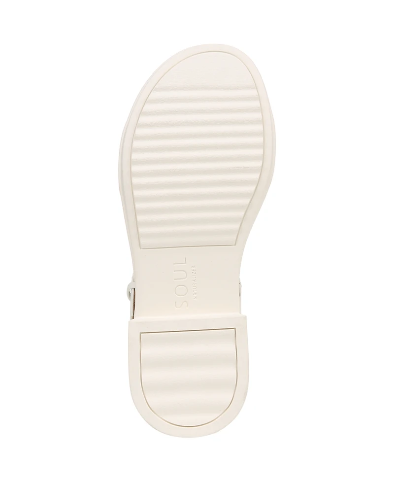 Soul Naturalizer Women's Emma Block Heel Footbed Flat Sandals