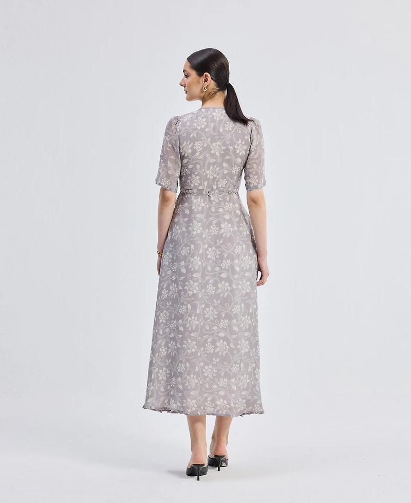 Maxi Wrap Floral dress Vintage Vines