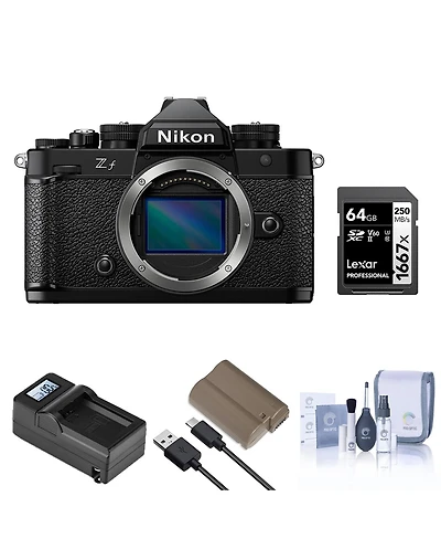 Nikon Z f Mirrorless Camera, Bundle with Memory Card, En-EL15c Lithium-Ion Battery and Smart Charger