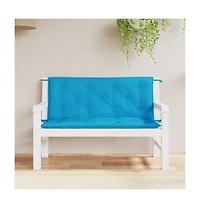 Garden Bench Cushions 2 pcs Light Blue 47.2"x19.7"x2.8" Oxford Fabric