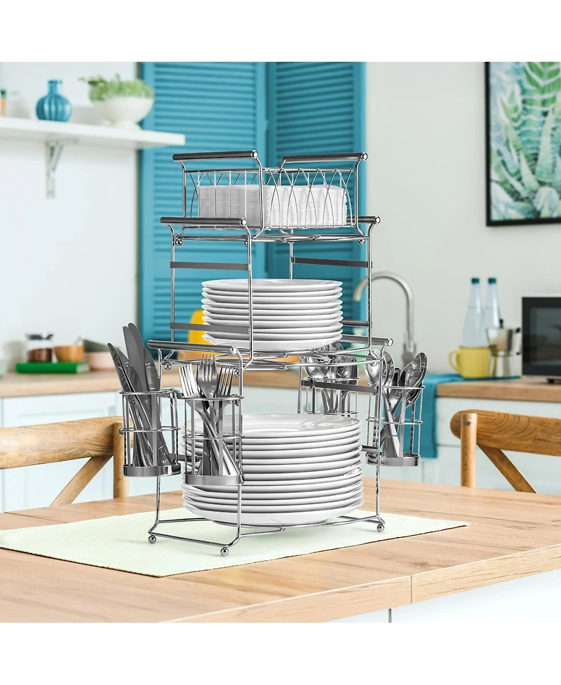 Sorbus 7-Piece Stackable Buffet Caddy - Ideal for Dining Table, Party, Buffet, Kitchen, Entertaining