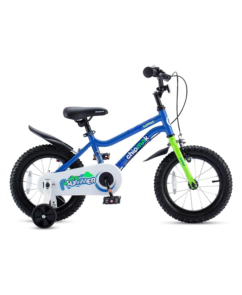 RoyalBaby Chipmunk 12" Toddler Kids Bike with Training Wheels & Bell, Blue