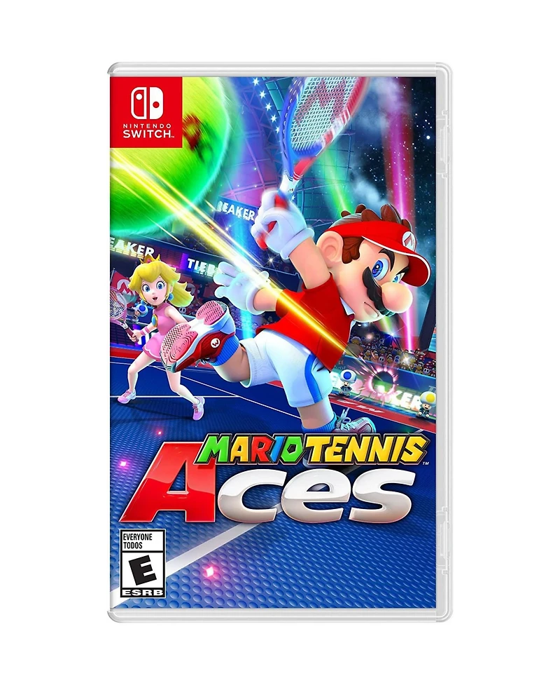 Nintendo Switch Console with Neon Joy-Con with Super Mario Tennis Aces Bundle