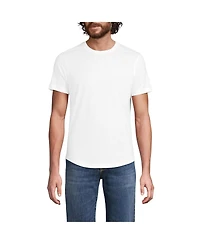 Lands' End Men's Short Sleeve Supima Curved Hem Tee