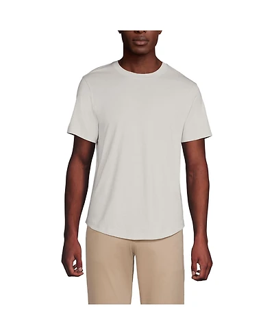 Lands' End Men's Short Sleeve Supima Curved Hem Tee