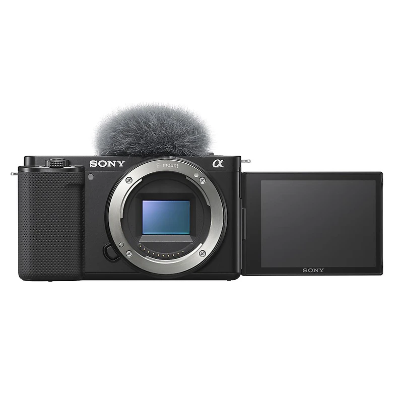 Sony Sony Zv-E10 Mirrorless Camera, Bundled with Sd Card, Backpack, 2 Extra Batteries, Full-Size Tripod, Strap, Microphone, Screen Protector, Led Ligh