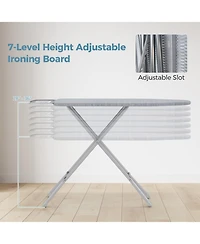 Full Size Ironing Board with Iron Rest and 7-Level Height