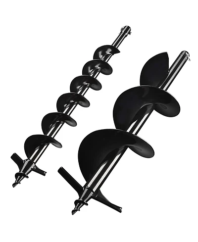 Yescom 4" 8" Earth Auger Bit Kit Bulb Planter Tool for Planting Flower Fence Post Spiral Hole Digger Gardening Project