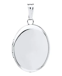 925 Sterling Silver Oval 17mm High Polished Locket for Women