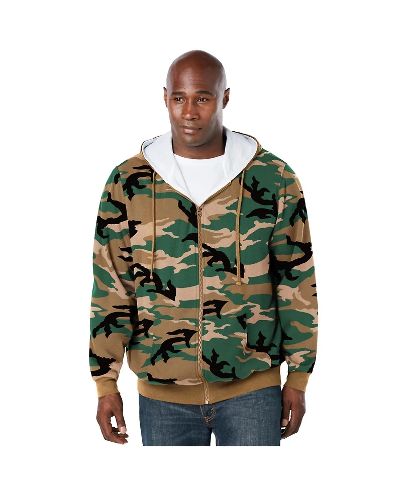 Boulder Creek Big & Tall by KingSize Full-Zip Thermal Hoodie