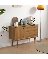 Streamdale Modern Sideboard/Buffet with 3D Edge Design for Stylish Storage