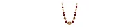 2028 Gold-Tone Red Glass Bead Necklace