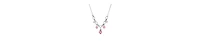 2028 Silver Tone Pink Crystal Acrylic Bead Necklace