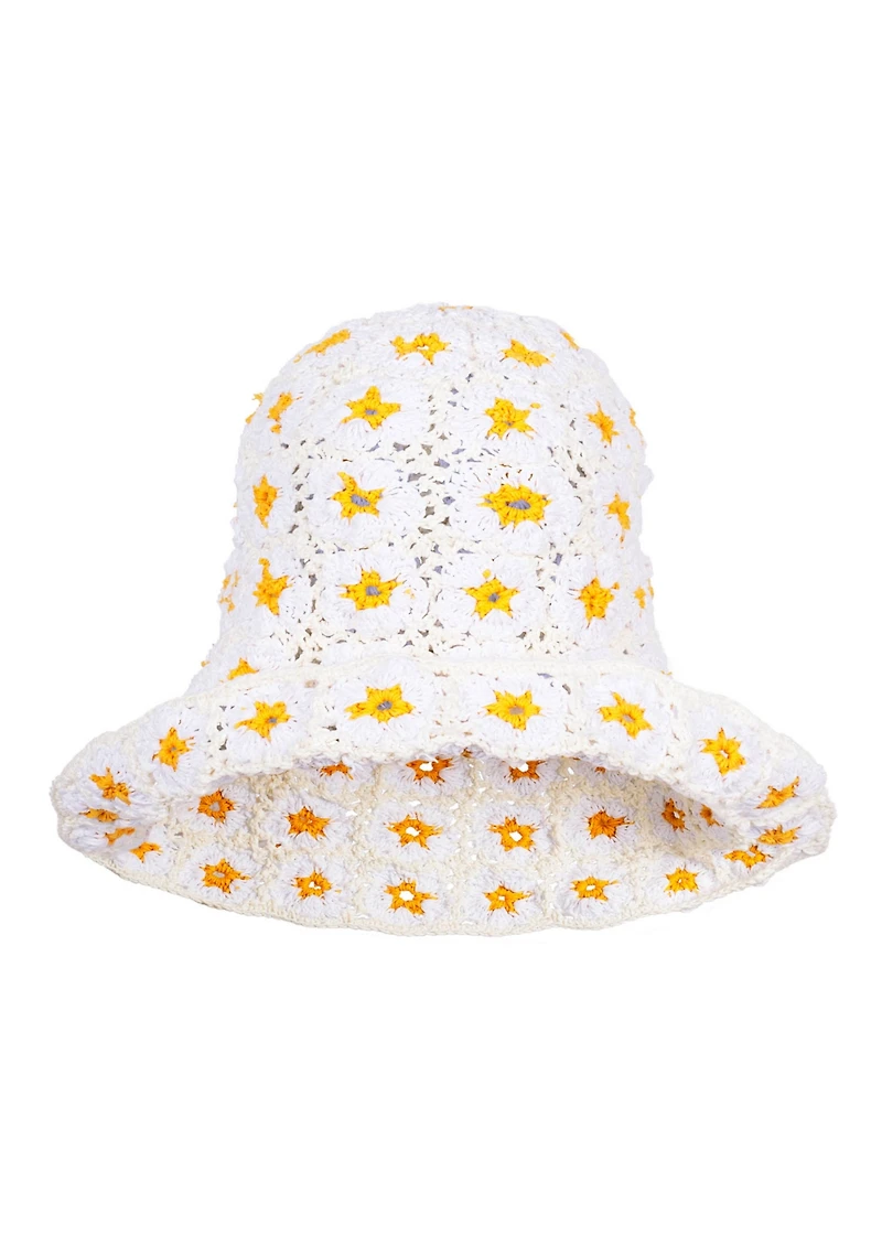 Brunna.co Flora Crochet Hat In Off White