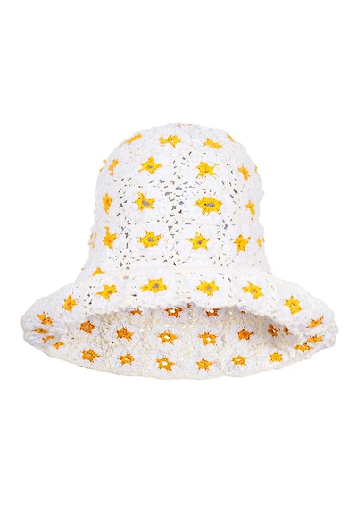 Brunna.co Flora Crochet Hat In Off White