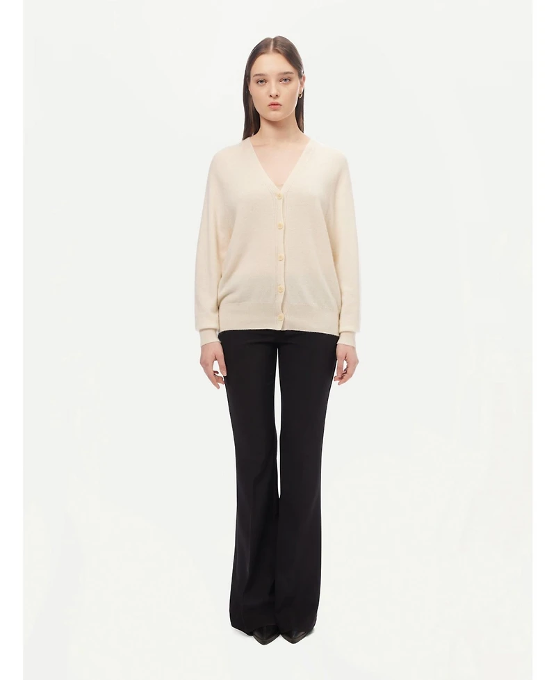 Gobi Cashmere Women's 3D Cashmere Button-up Cardigan