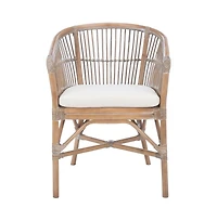 Olivia Rattan Accent Chair W/ Cushion