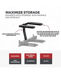 Yakima Exo TopShelf Second Level Hitch Base Rack Storage System with 2 Sks Locks