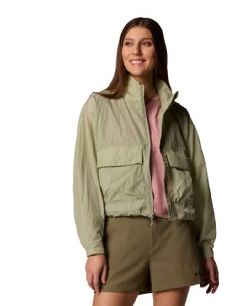 Columbia Womens Paracutie Cropped Cargo Windbreaker Jacket Xs 3x