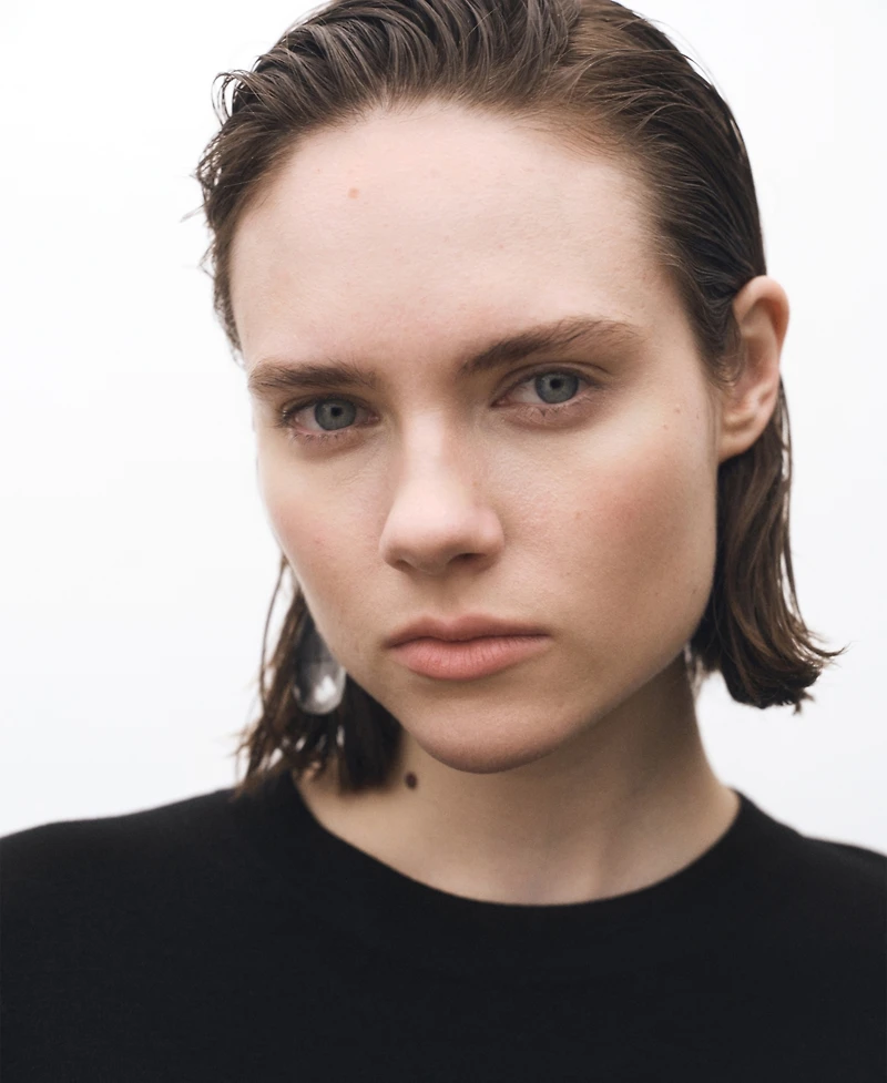 Mango Women's Short-Sleeved Wool-Blend Sweater