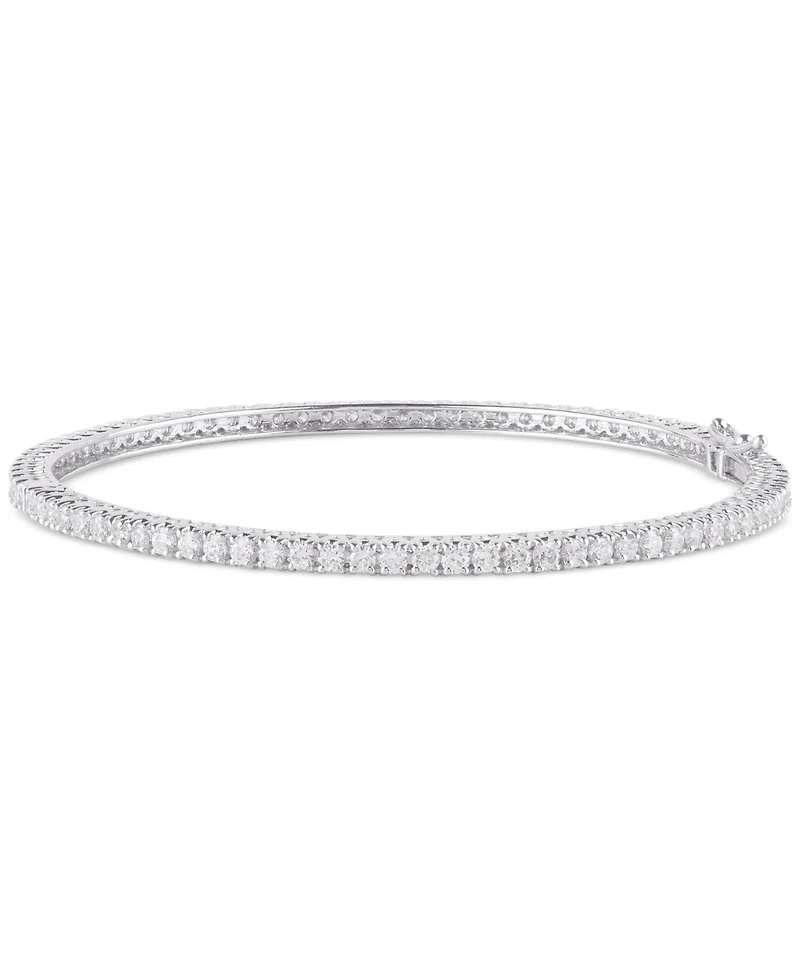 Diamond Bangle Bracelet (4 ct. t.w.) in 14k White Gold