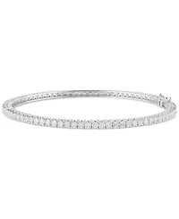 Diamond Bangle Bracelet (4 ct. t.w.) in 14k White Gold