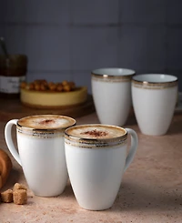 Noritake Raylan Porcelain Mugs, Set of 4
