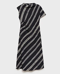 Mango Women's Striped Print Midi Dress
