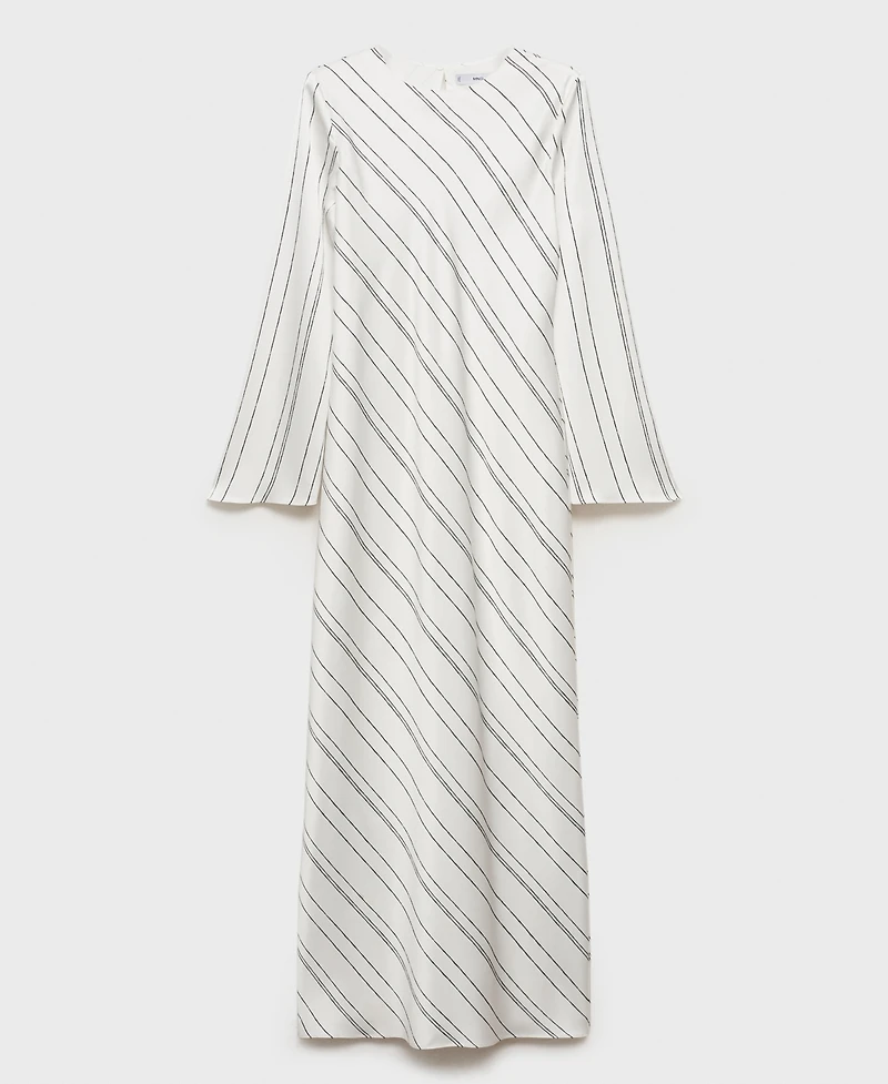 Mango Women's Striped Satin Dress