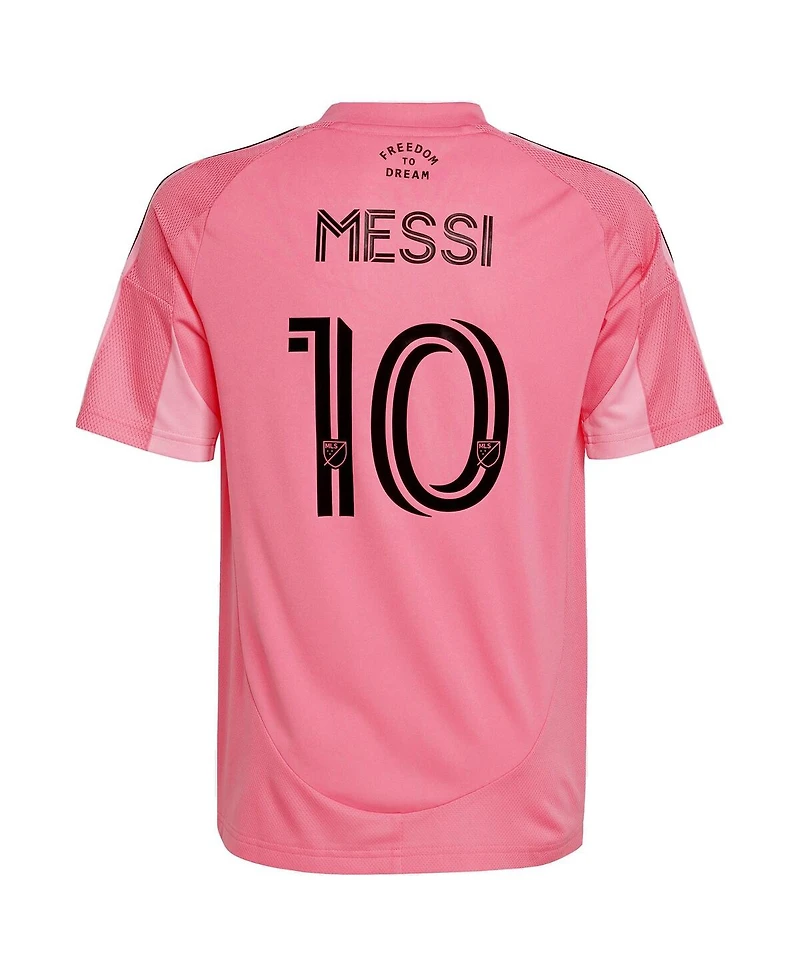 Adidas Big Boys and Girls Lionel Messi Light Pink Inter Miami Cf 2025 Euforia Replica Player Jersey
