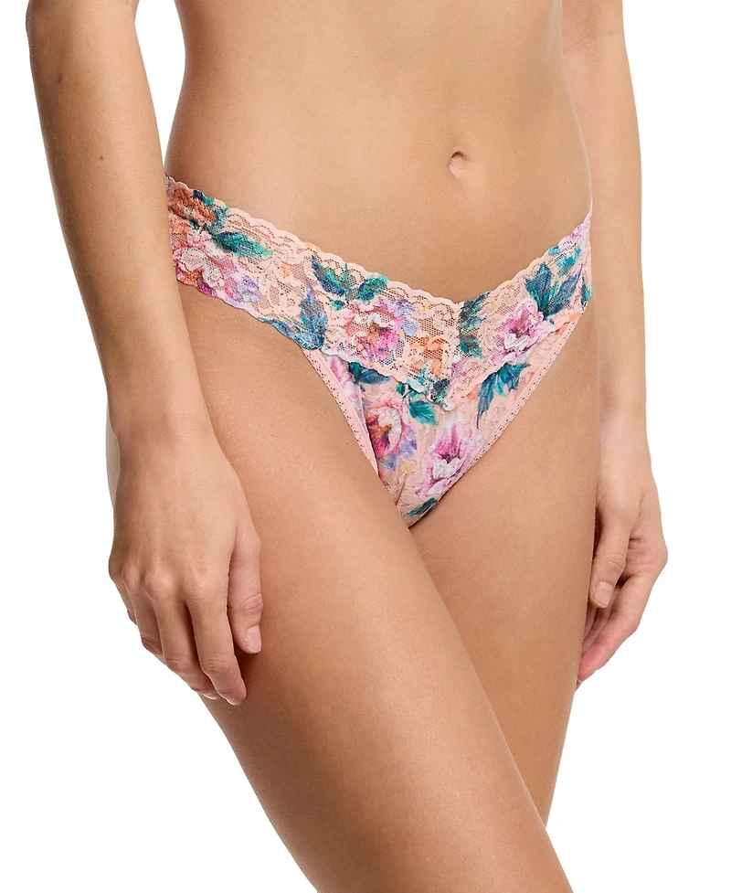 Hanky Panky Women's Printed Signature Lace Original Rise Thong