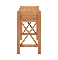 Desk with 2 Drawers 39.4"x15.7"x29.5" Teak Wood