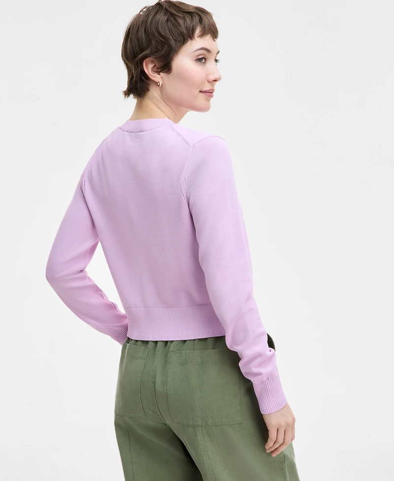 On 34th Women's Crewneck Long-Sleeve Cardigan, Exclusively at Macy's