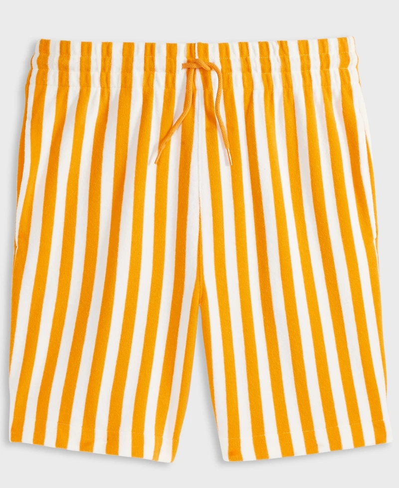Mode of One Men's Vertical Stripe Terry Shorts, Exclusively at Macy's
