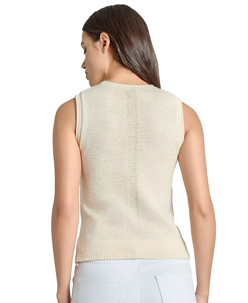 Jones New York Women's Roll-Neck Sleeveless Sweater