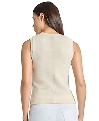 Jones New York Women's Roll-Neck Sleeveless Sweater