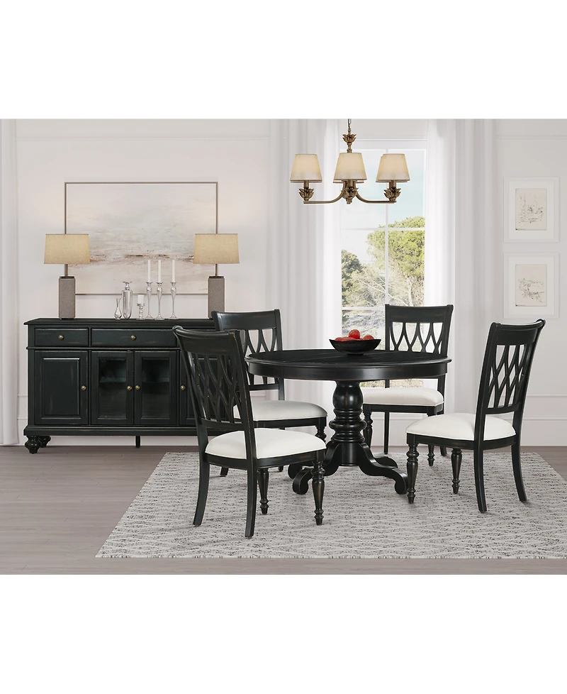 Daria -Pc. Dining Set (Round Table & Side Chairs