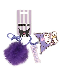 Kuromi Heart Shaped Keychain With Character Charms