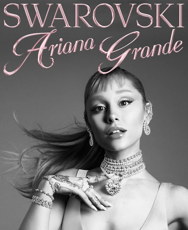 Swarovski Ariana Grande x Swarovski Rhodium Plated Heart Mixed Cuts Tennis Bracelet