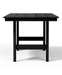 6-Piece Outdoor Hdpe Rectangular Patio Dining Table Set with Bench