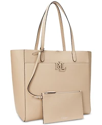 Lauren Ralph Pebbled Leather Extra-Large Cameryn Tote Bag