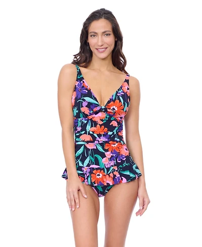 Profile by Gottex Women's Marguerite V Neck Swimdress