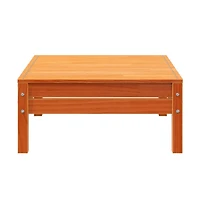 Patio Footstool Wax Brown Solid Wood Pine