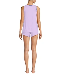Lands' End Women's Cooling 3 Piece Pajama Set - Robe Tank and Shorts