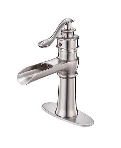 Waterfall Single Hole Single-Handle Low-Arc Bathroom Faucet