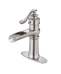 Waterfall Single Hole Single-Handle Low-Arc Bathroom Faucet