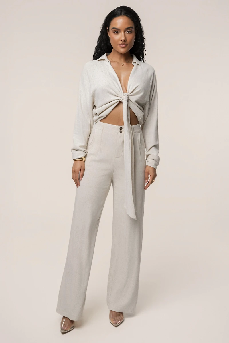 Jluxlabel Women's Soho Front Tied Woven Top