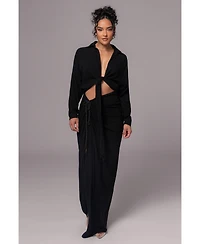 Jluxlabel Women's Soho Front Tied Woven Top