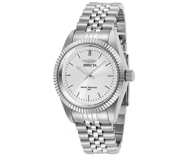 Invicta Women's Specialty Quartz 3 Hand Silver Dial Watch
